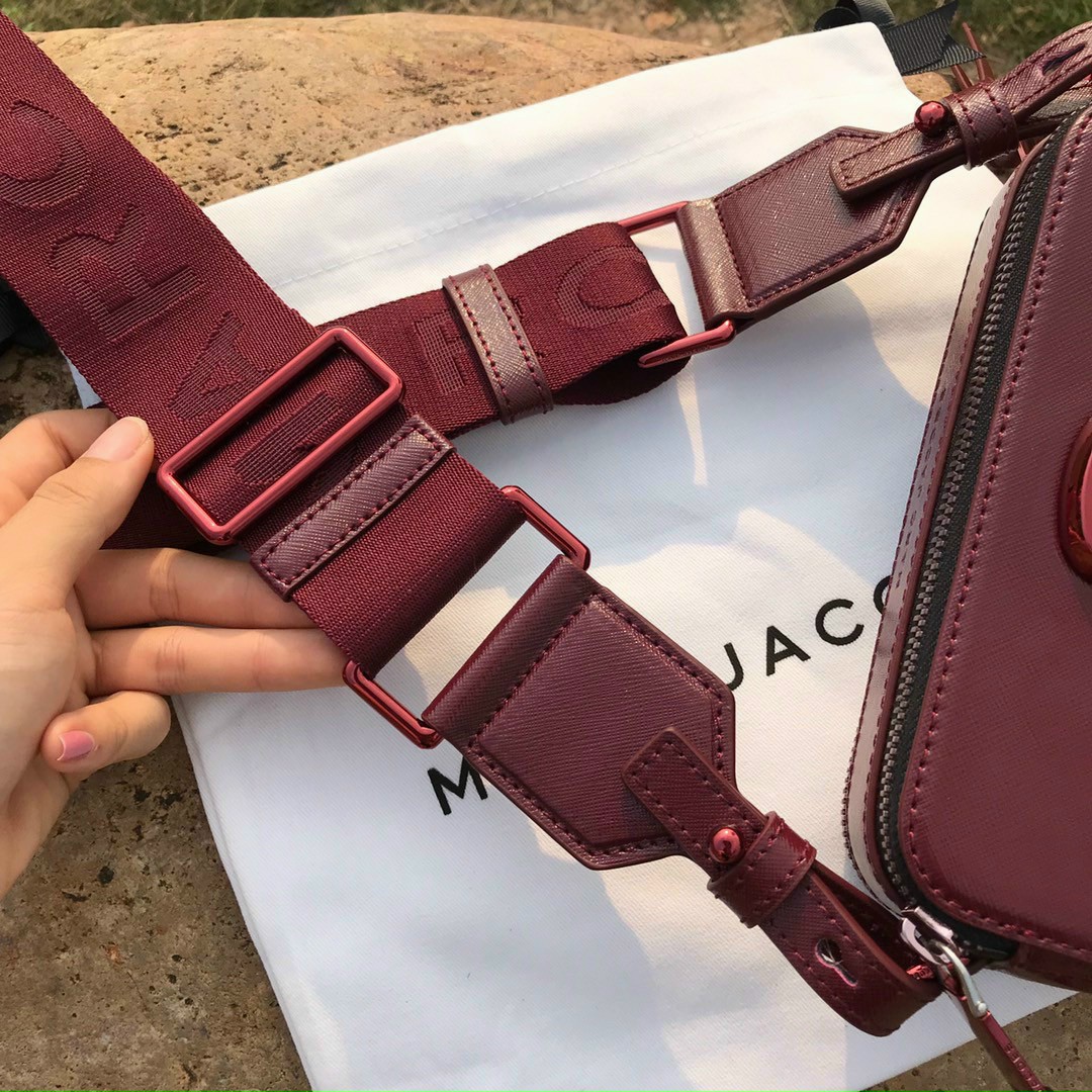 Túi đeo chéo nữ Marc Jacobs da thật màu đỏ | Túi xách Snapshot Camera bag mẫu mới nhất 4